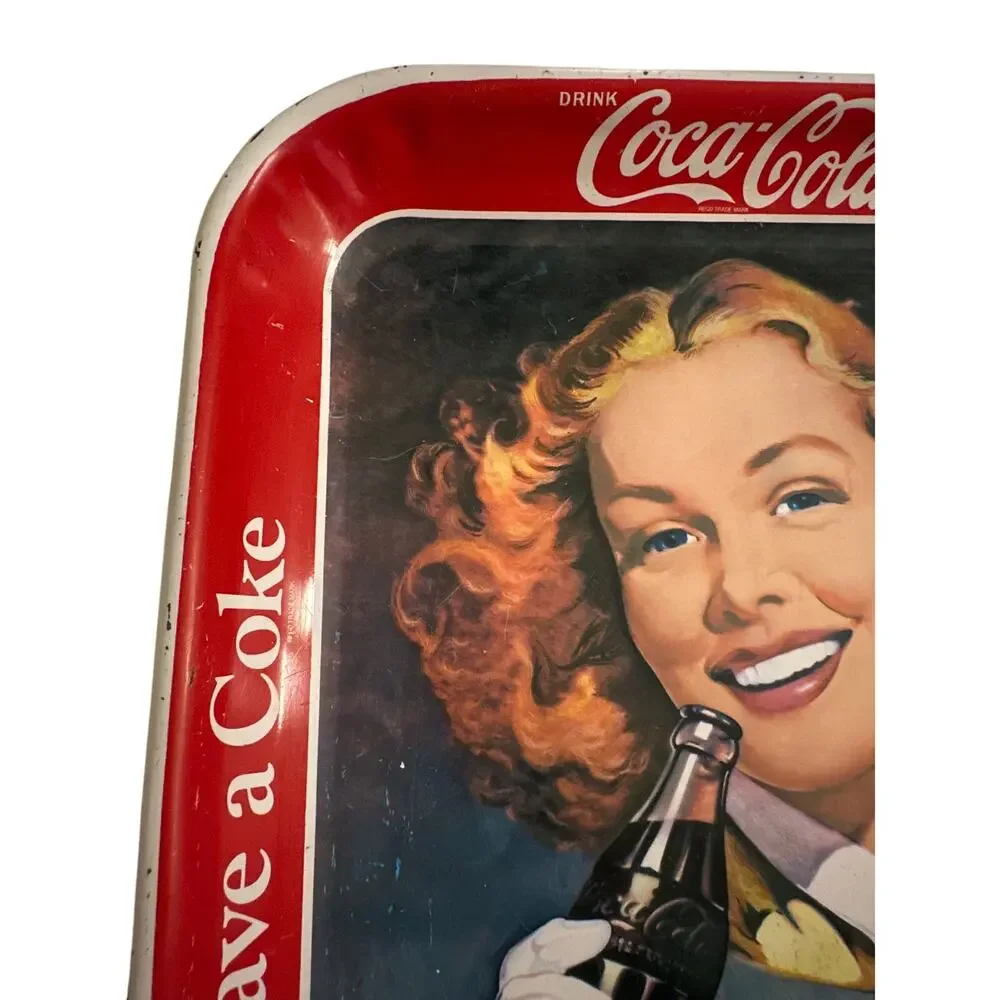 Vintage 1950s Have A Coke Coca-Cola Serving Tray Metal Advertising Collectible